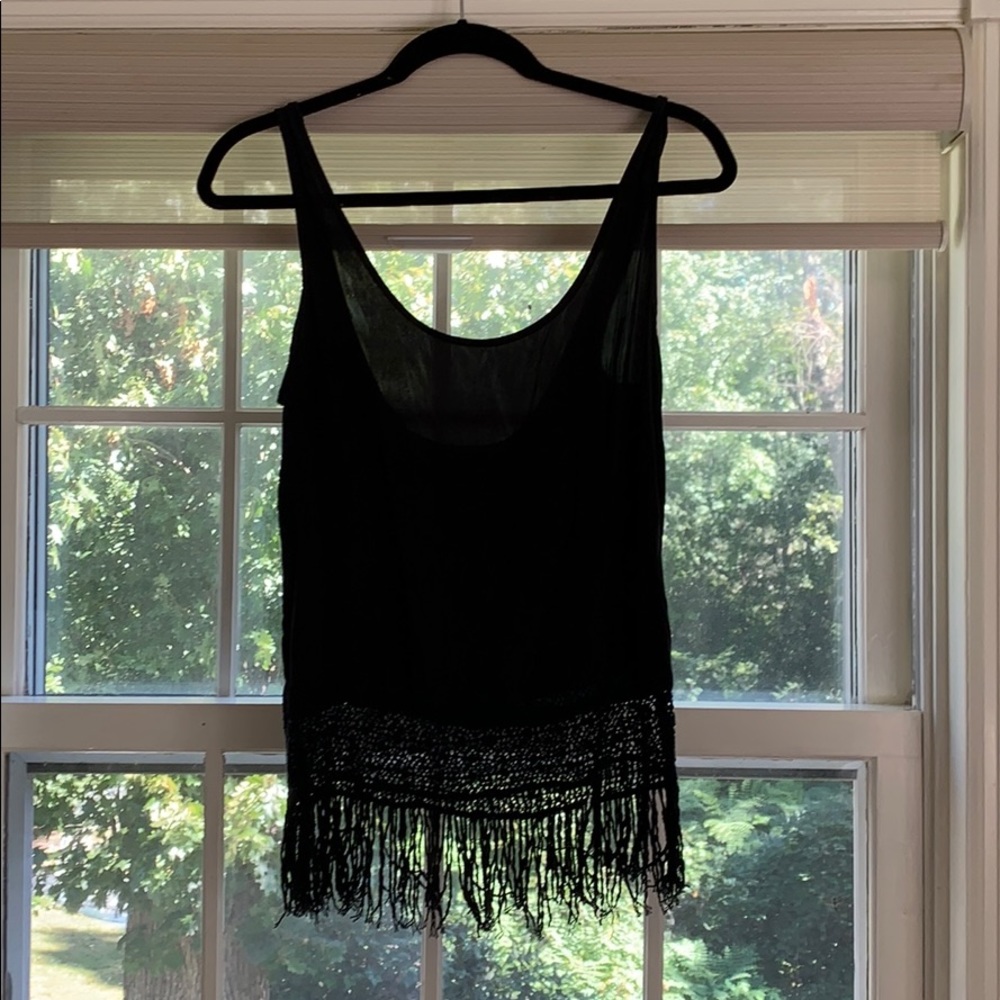 Silk Fringe Tank Top by Rory Beca